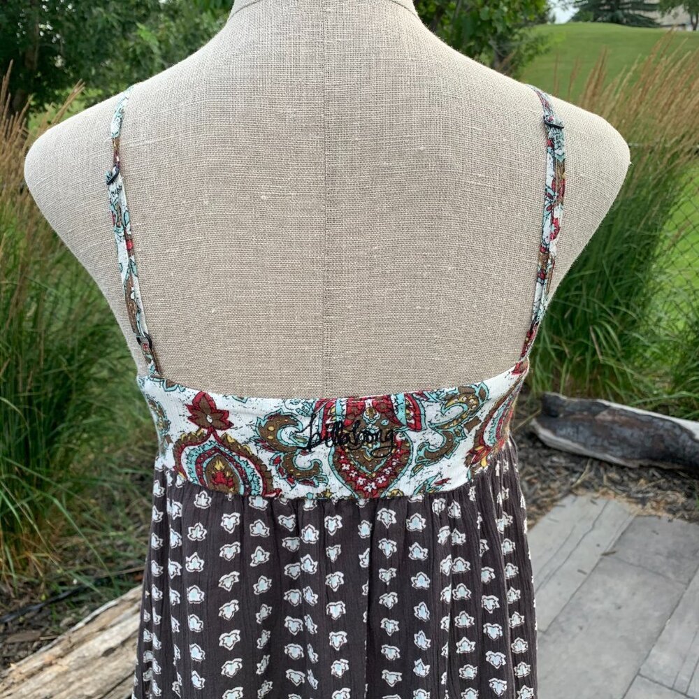 Billabong Babydoll Dress Sleeveless Boho Empire Waist Ruffle Hem Sundress - Picture 6 of 10